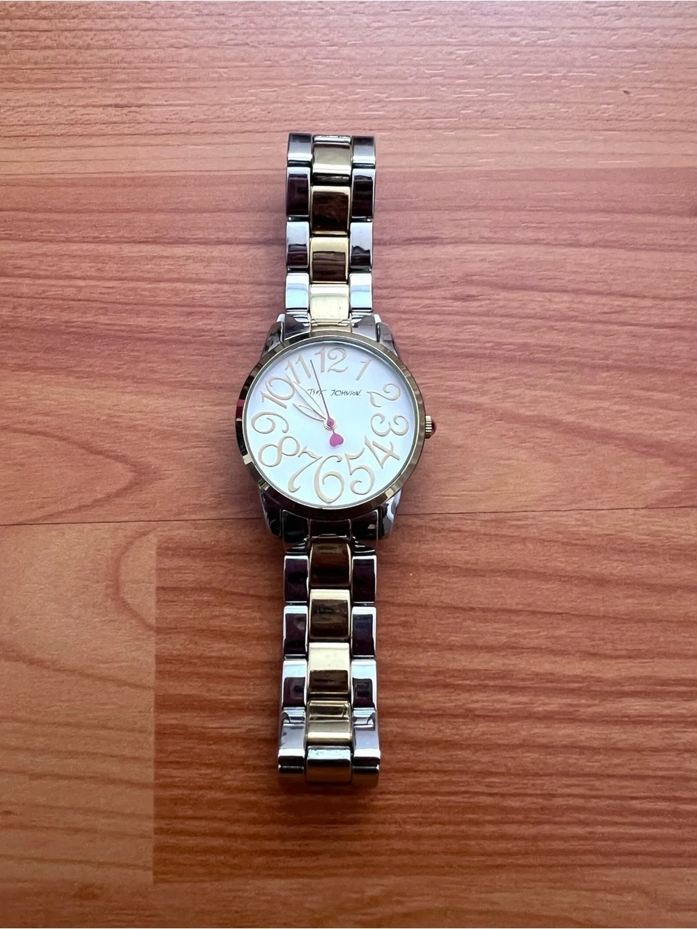 Betsey Johnson Pink and Gold Watch
